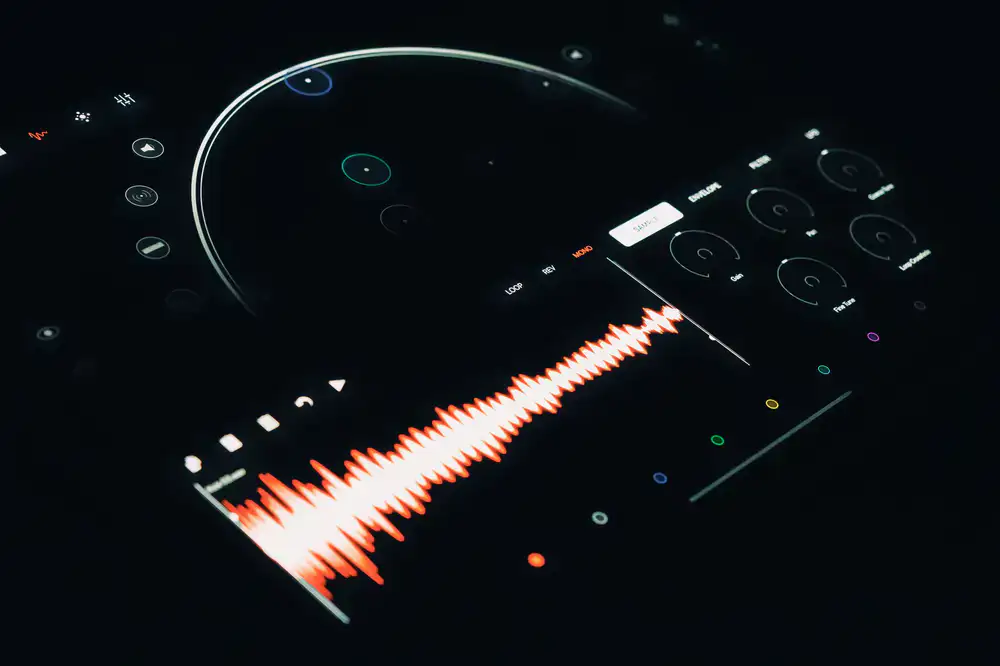 Audio design dark abstract